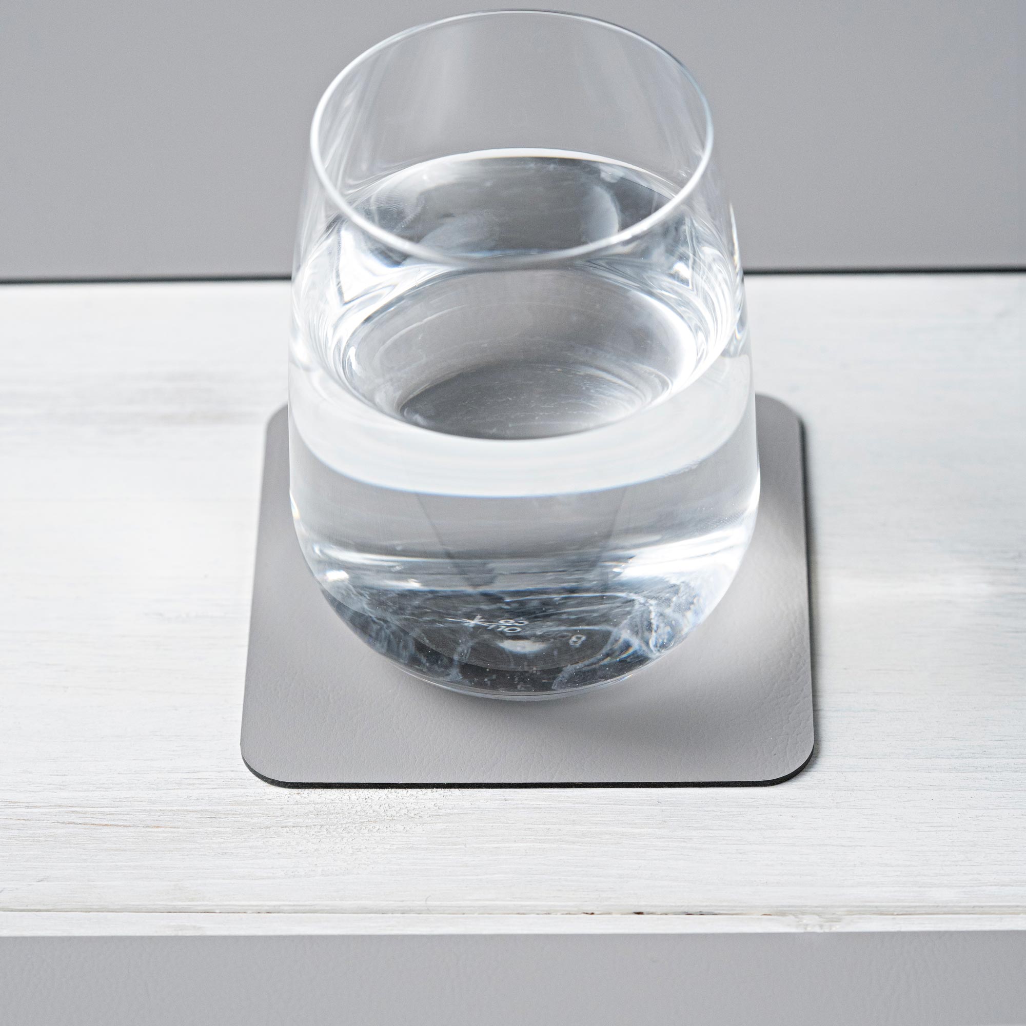 Recyceltes Leder Glasuntersetzer Eckig (6 Stk.)