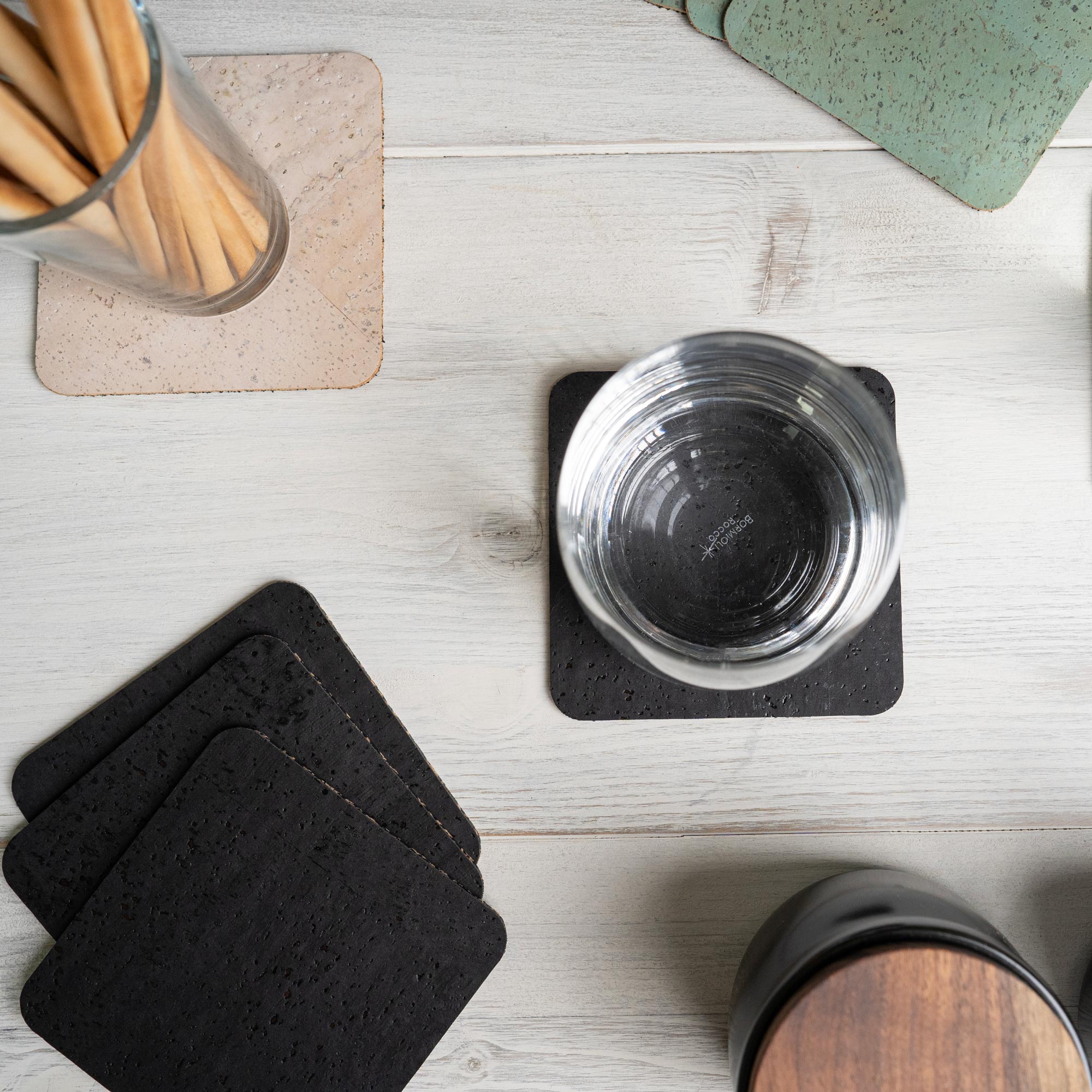 Kork Glasuntersetzer Eckig (6 Stk.)