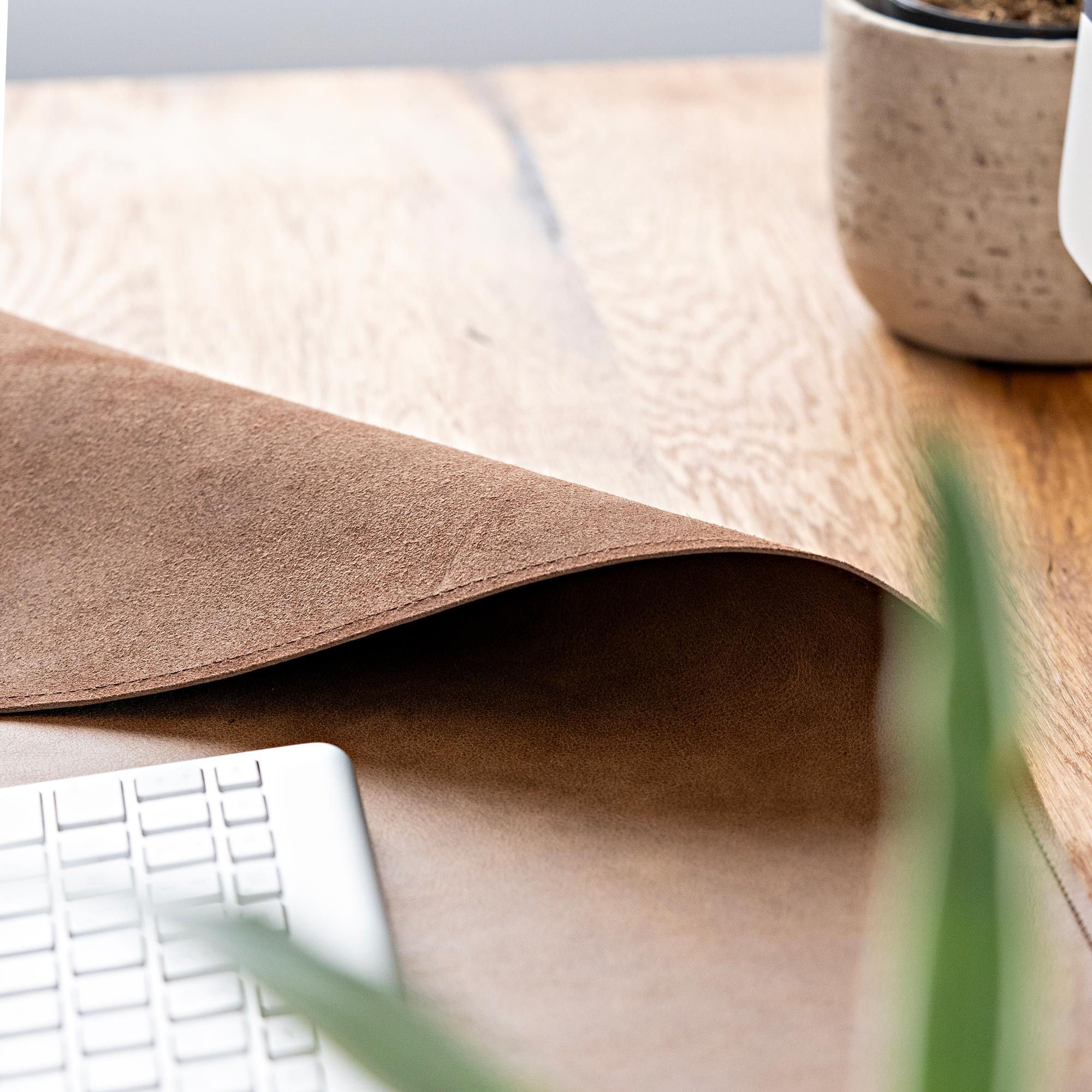 Schreibtischunterlage Leder Natur