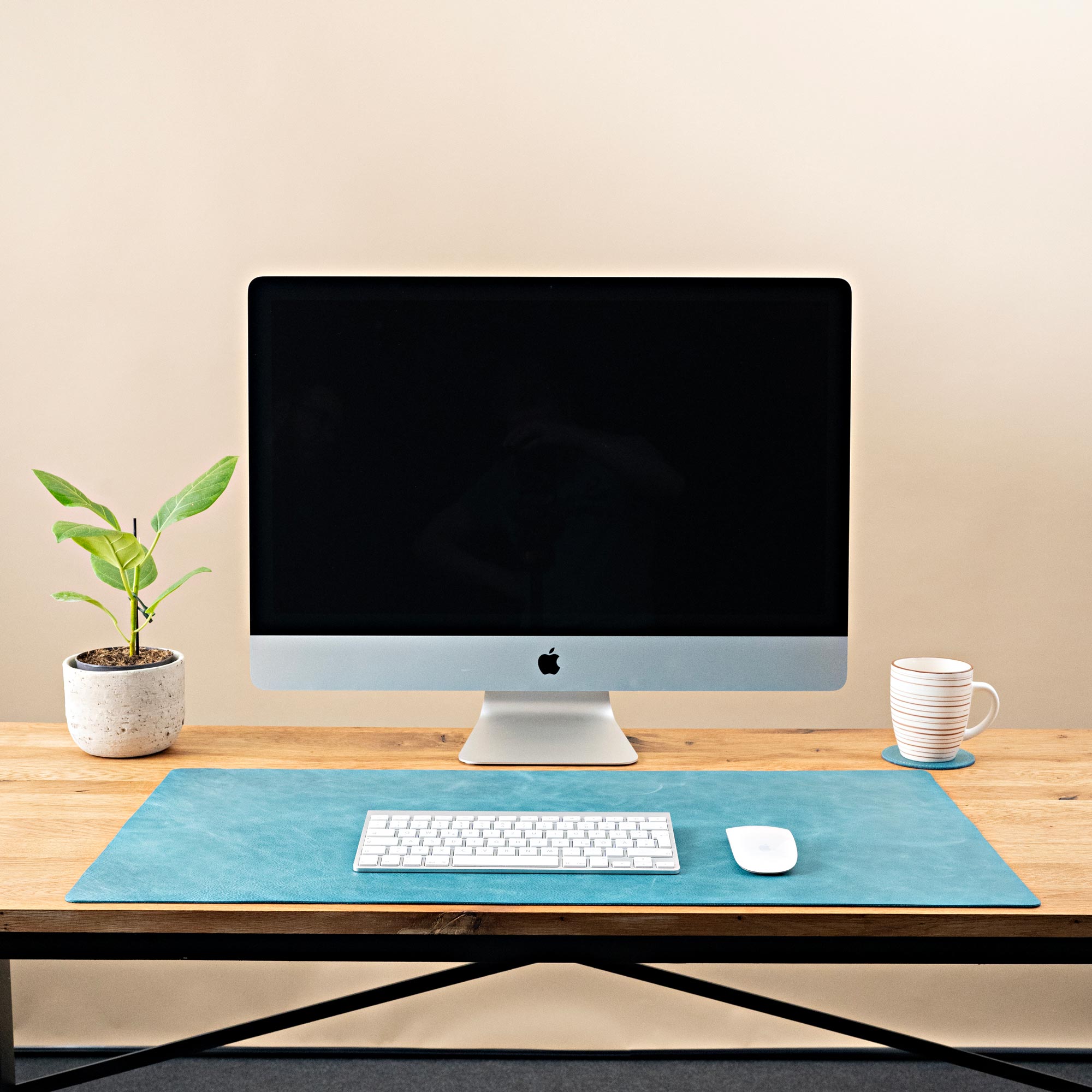 Schreibtischunterlage Leder Natur