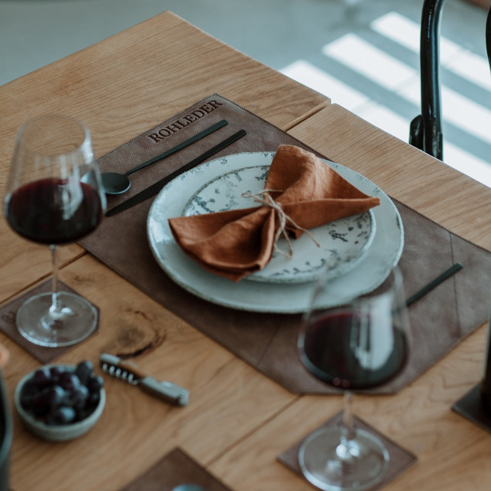 Echtleder Tischset "Design"