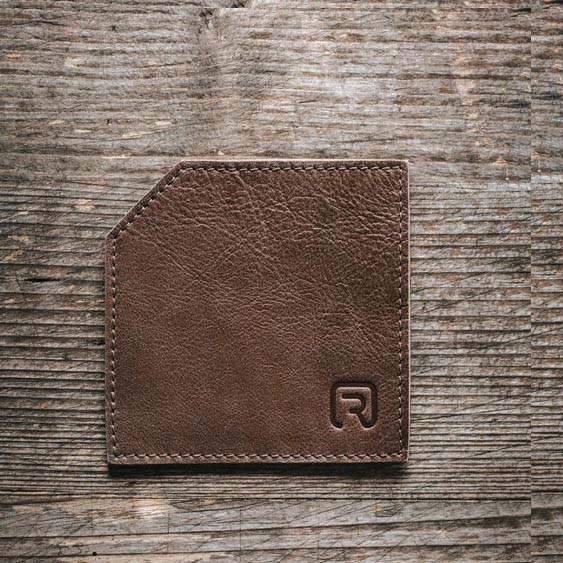 Echtleder Glasuntersetzer "Design" 6 Stk.