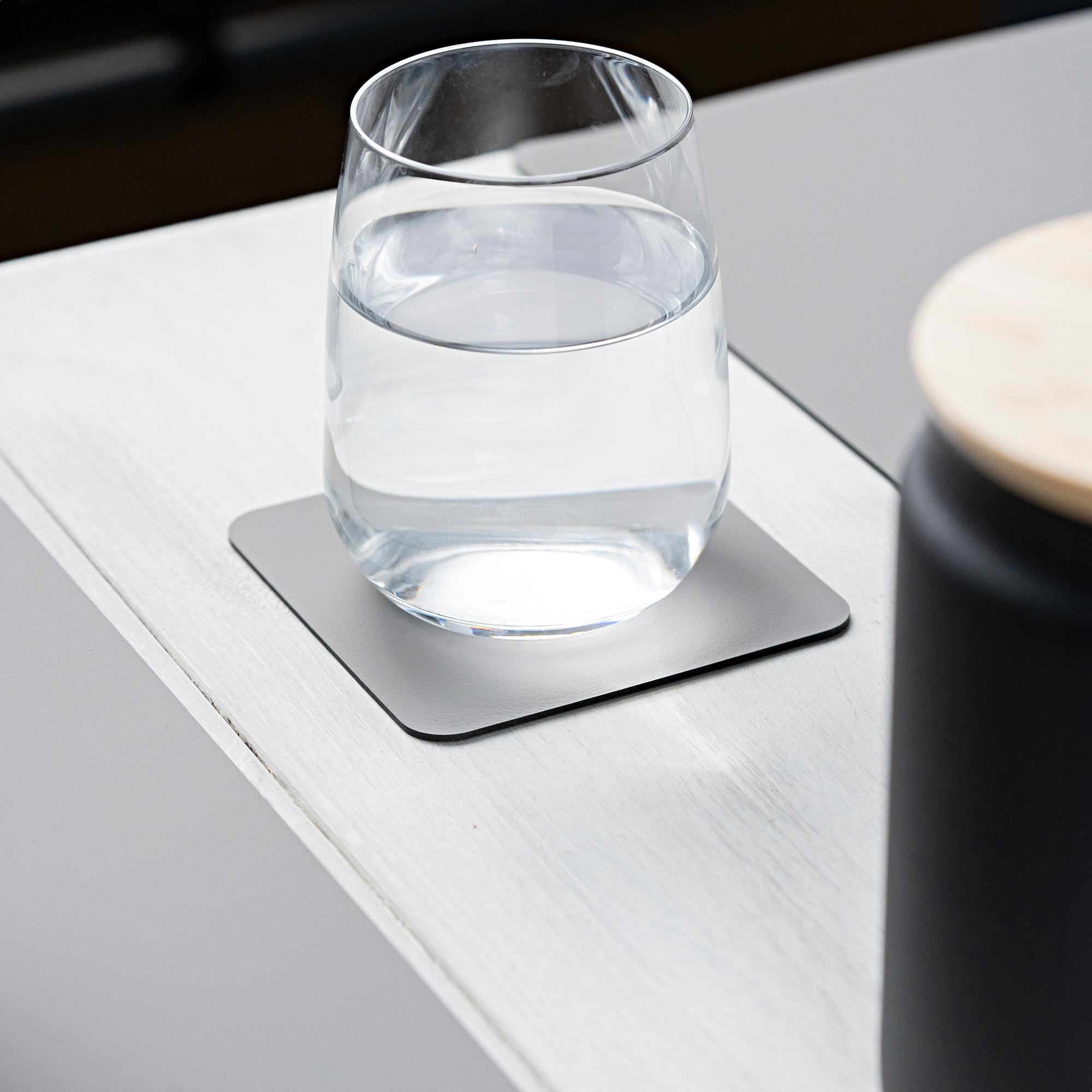 Recyceltes Leder Glasuntersetzer Eckig (6 Stk.)