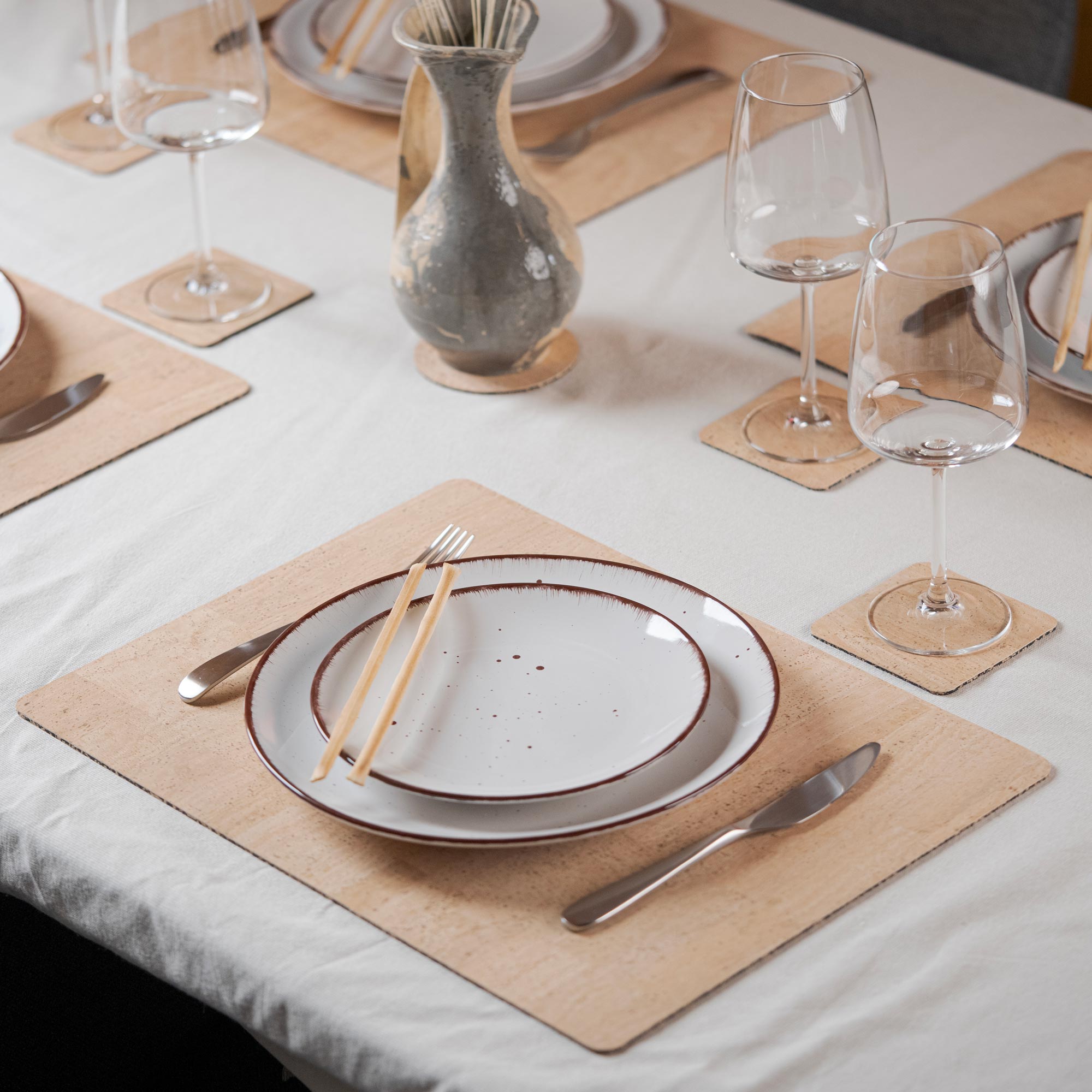 Kork Tischset "Eckig"