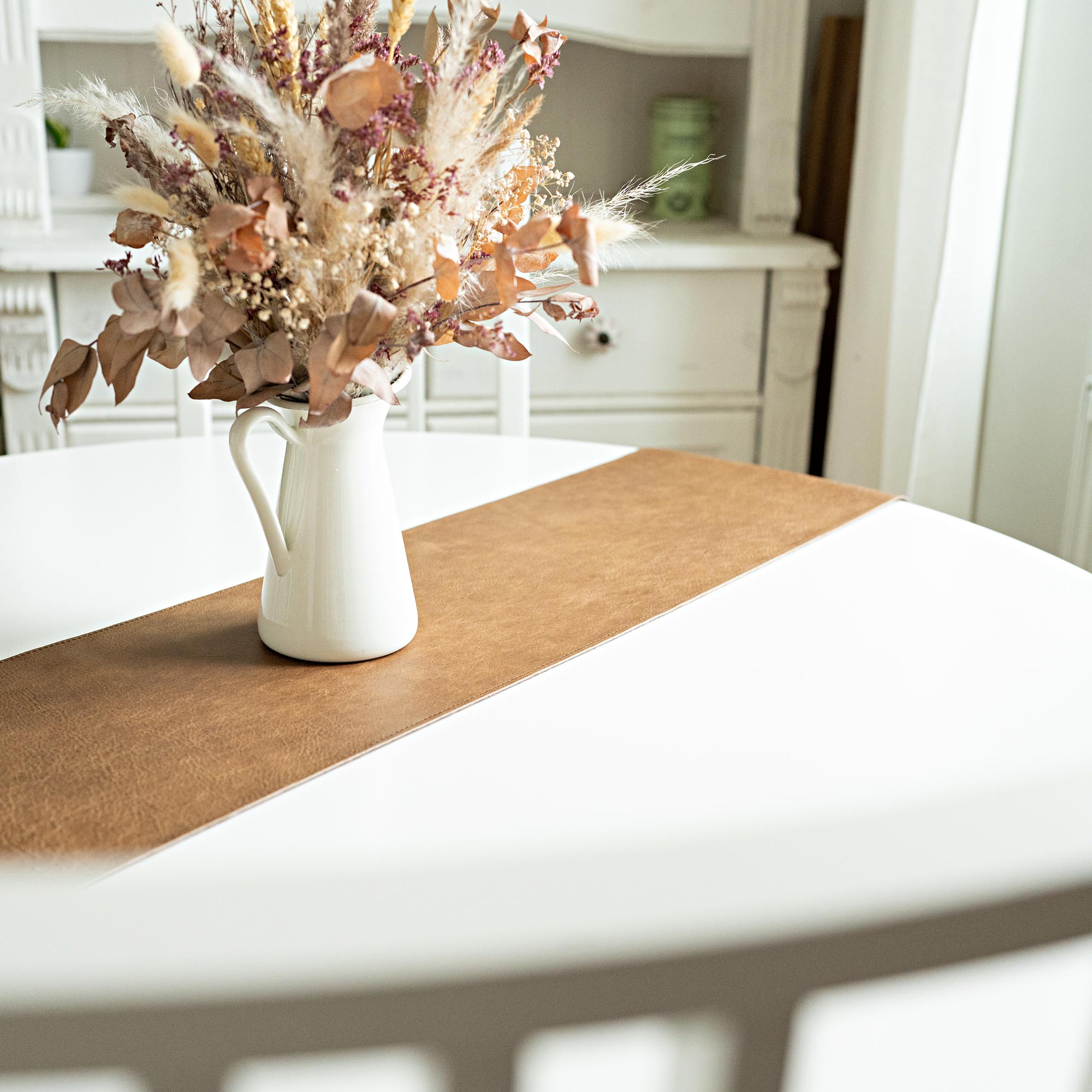 Echtleder-Tischläufer