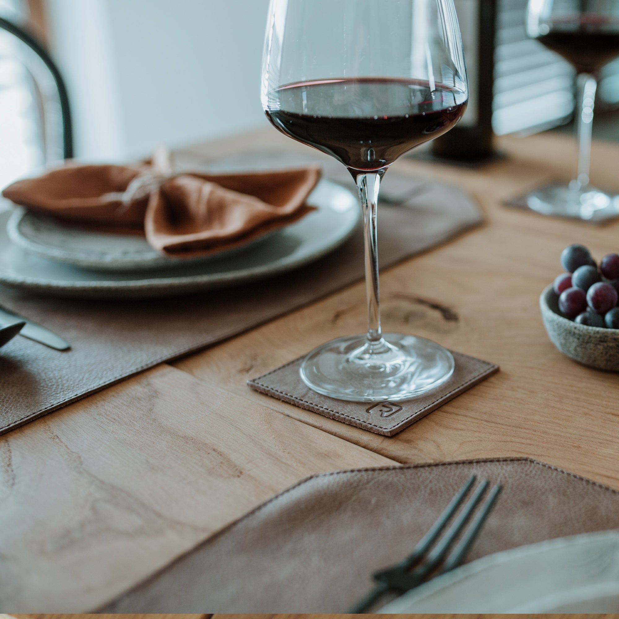 Echtleder Tischset "Design"